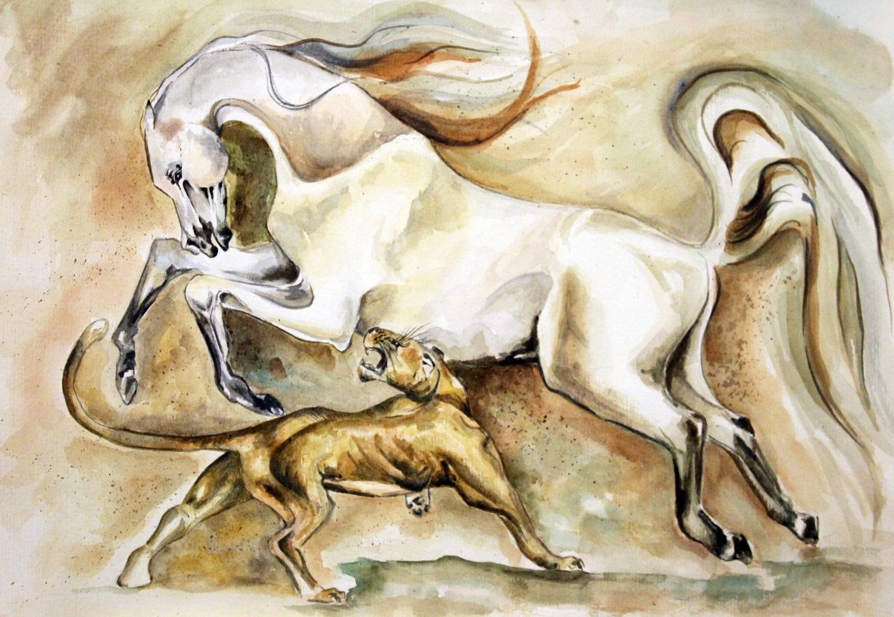 Ксюша спит пока шагает лошадь