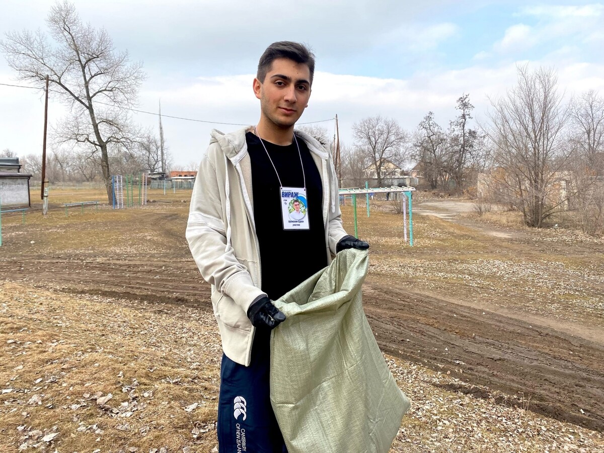 Волгоградские бойцы РСО провели патриотическую акцию в Среднеахтубинском районе