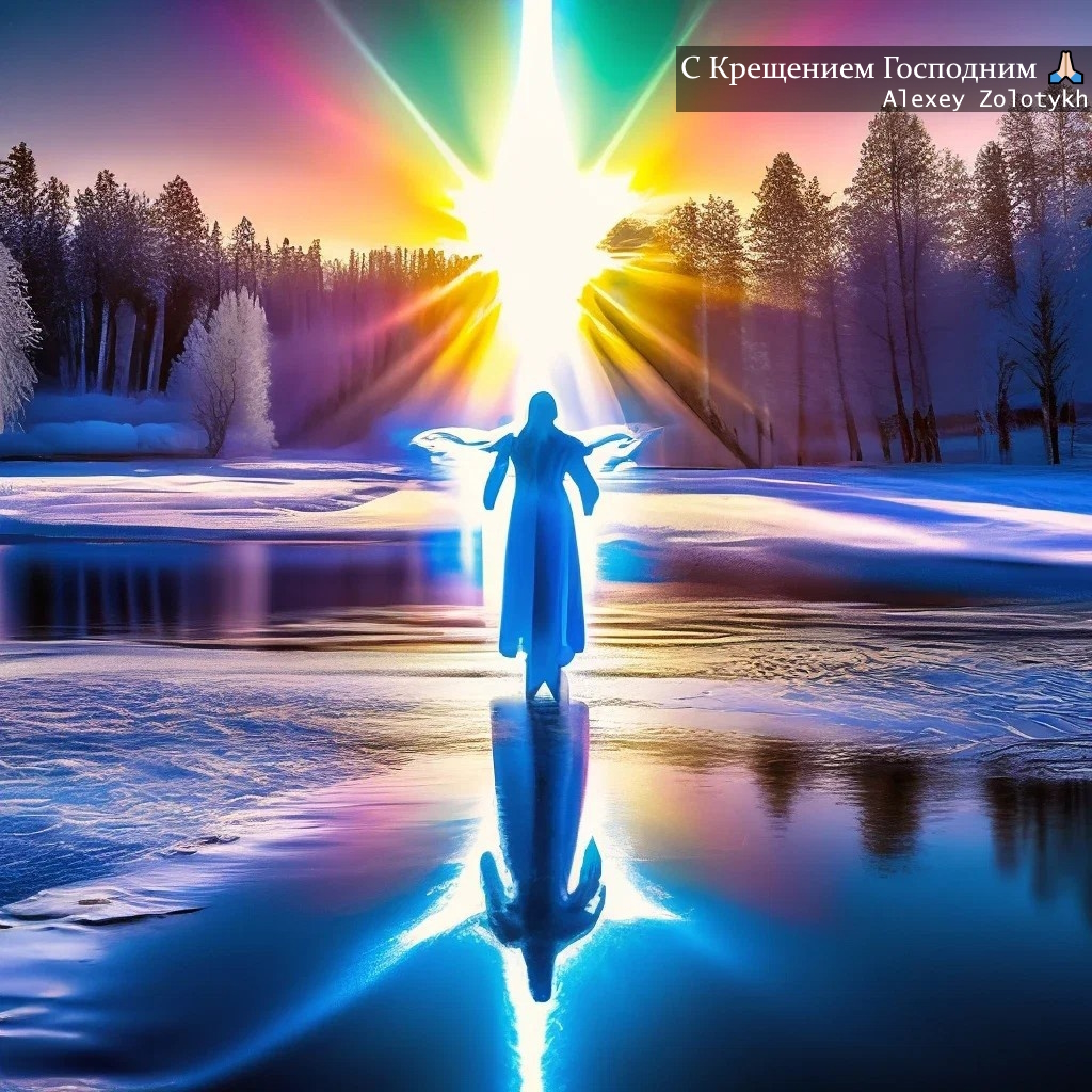 С Крещением Господним ??. Фото сгенерировано с помощью нейросети