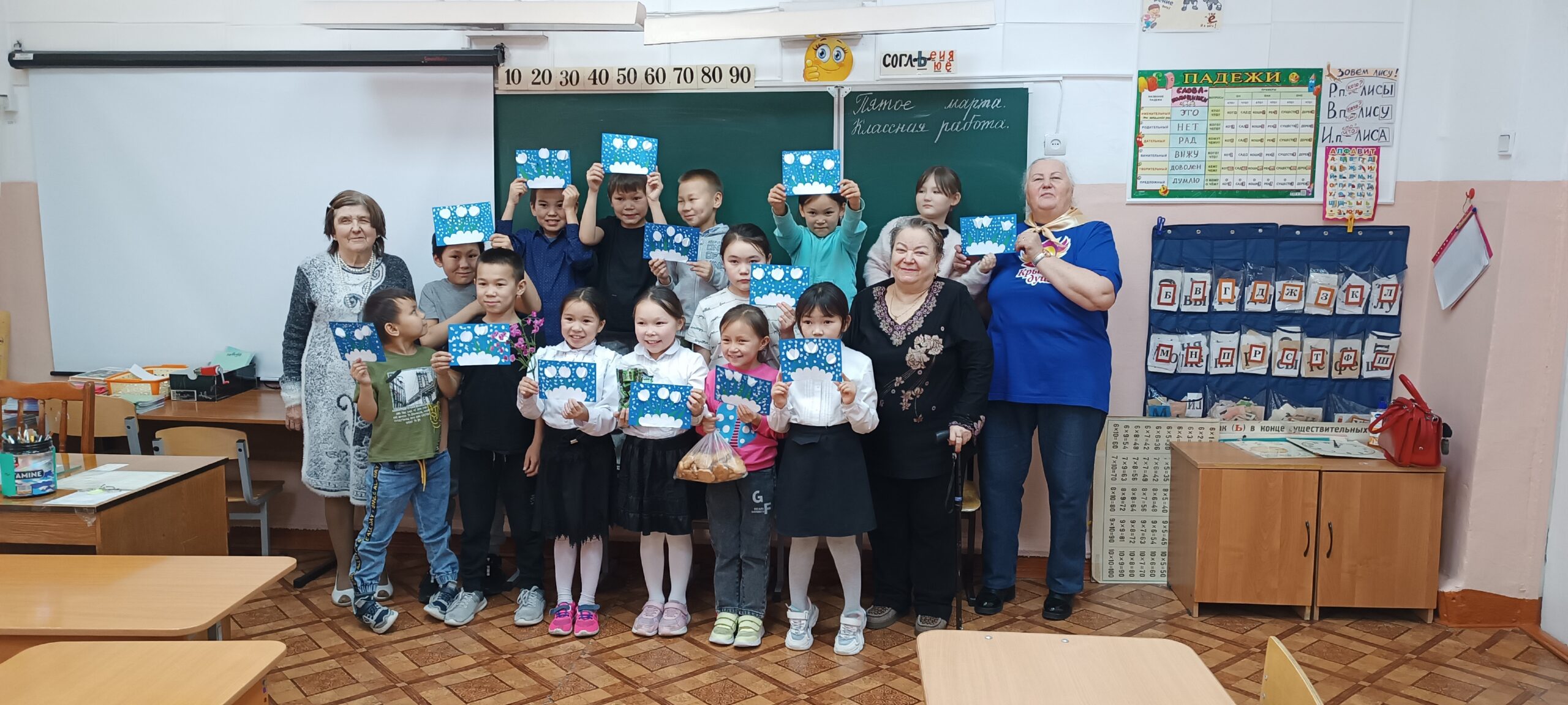 Акция к 8 марта «Первоцвет добрых пожеланий маме».