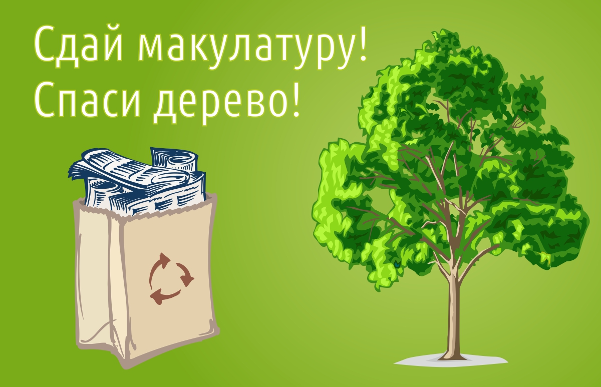 Вы знали, что 1 тонна переработанной бумаги спасает 17 деревьев?