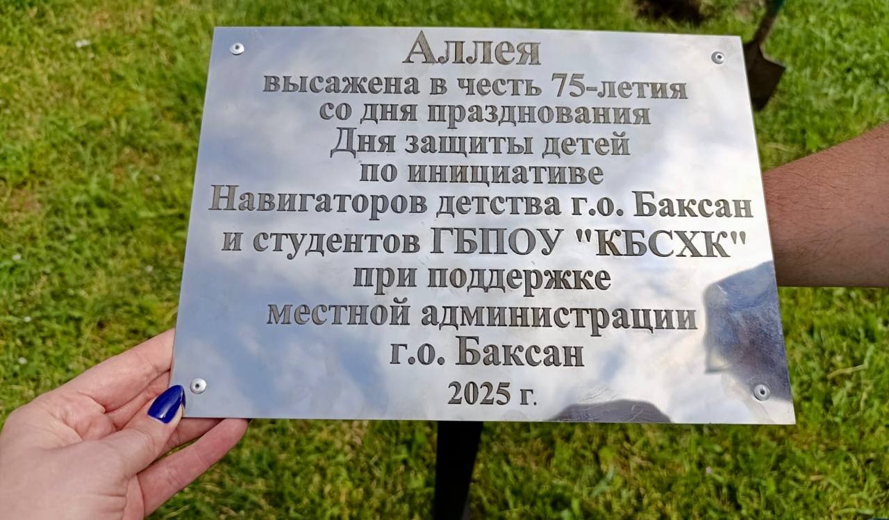 Высадка кленовой аллеи в честь 75-летия Международного дня защиты детей