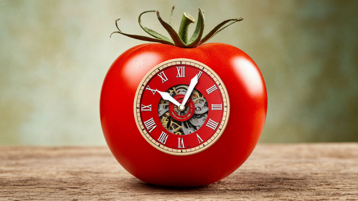 Техника «Помодоро». Фото: сгенерировано нейросетью Шедеврум.