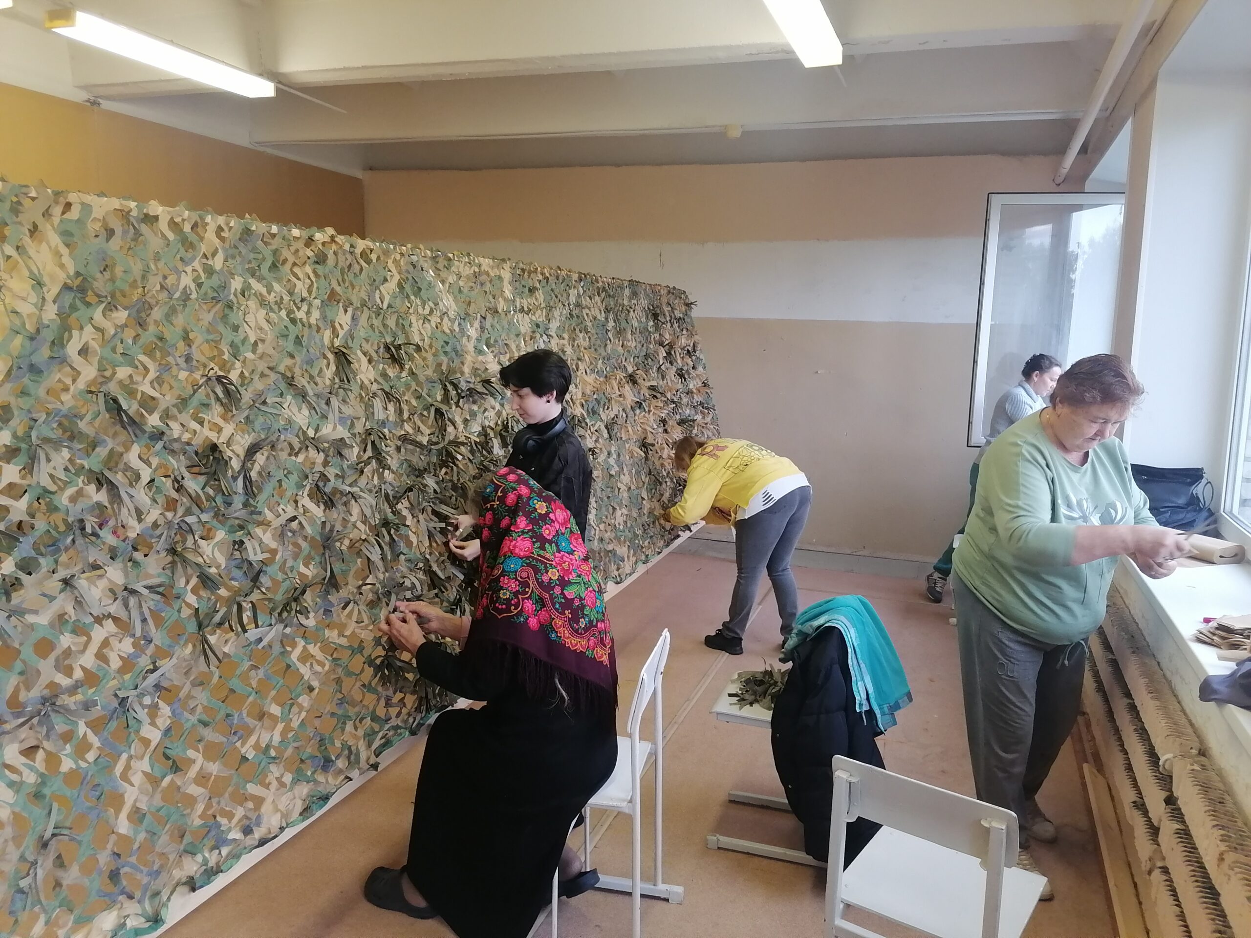 В Электрогорске открылась мастерская по плетению маскировочных сетей