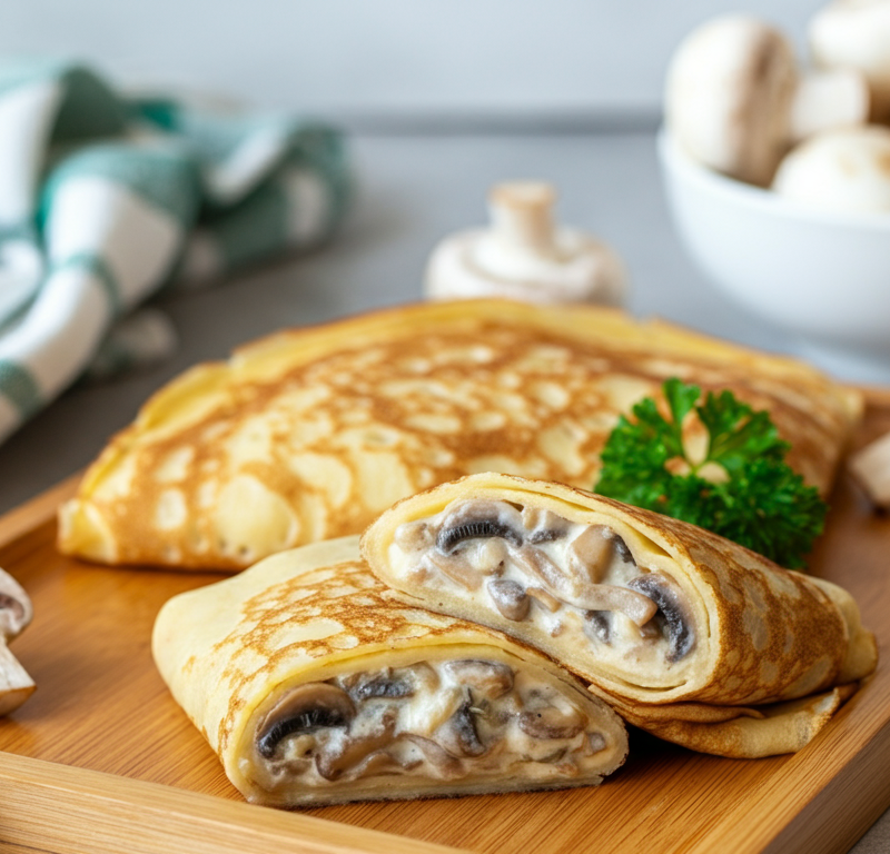 Блины с грибами: как приготовить самое уютное блюдо для всей семьи