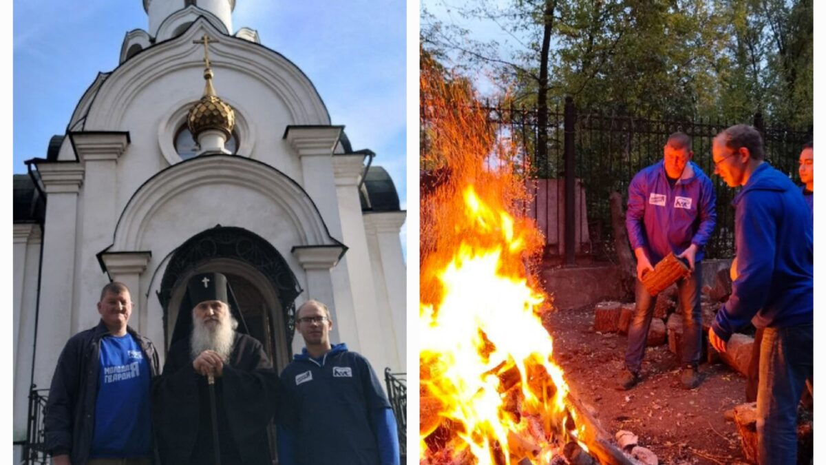 Волонтёрсто.Донецк поликлиника им. Калинина на территории расположен храм , в один день произвели…