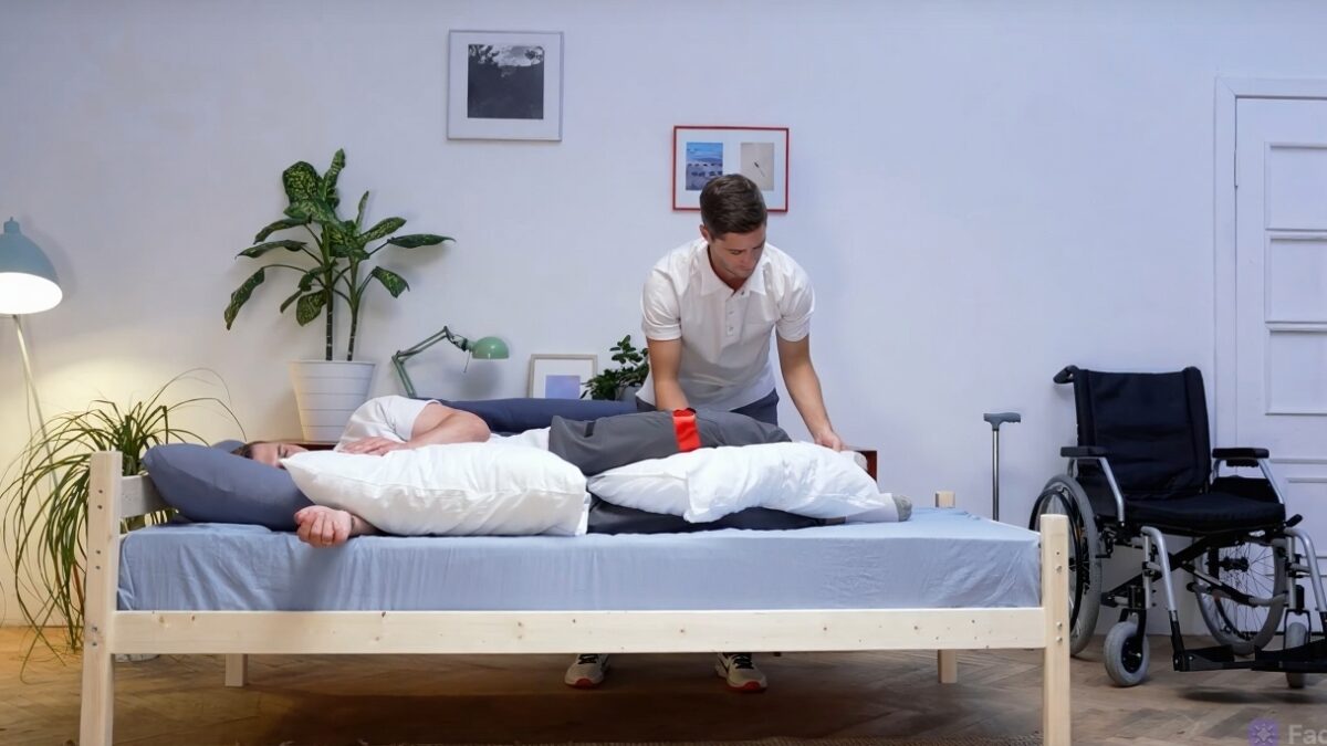 Как укладывать в кровати человека после инсульта? Упражнения для дома от эксперта фонда ОРБИ