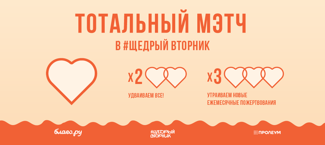 Утраиваем главное: к #ЩедромуВторнику на Благо.ру стартовал Тотальный мэтч