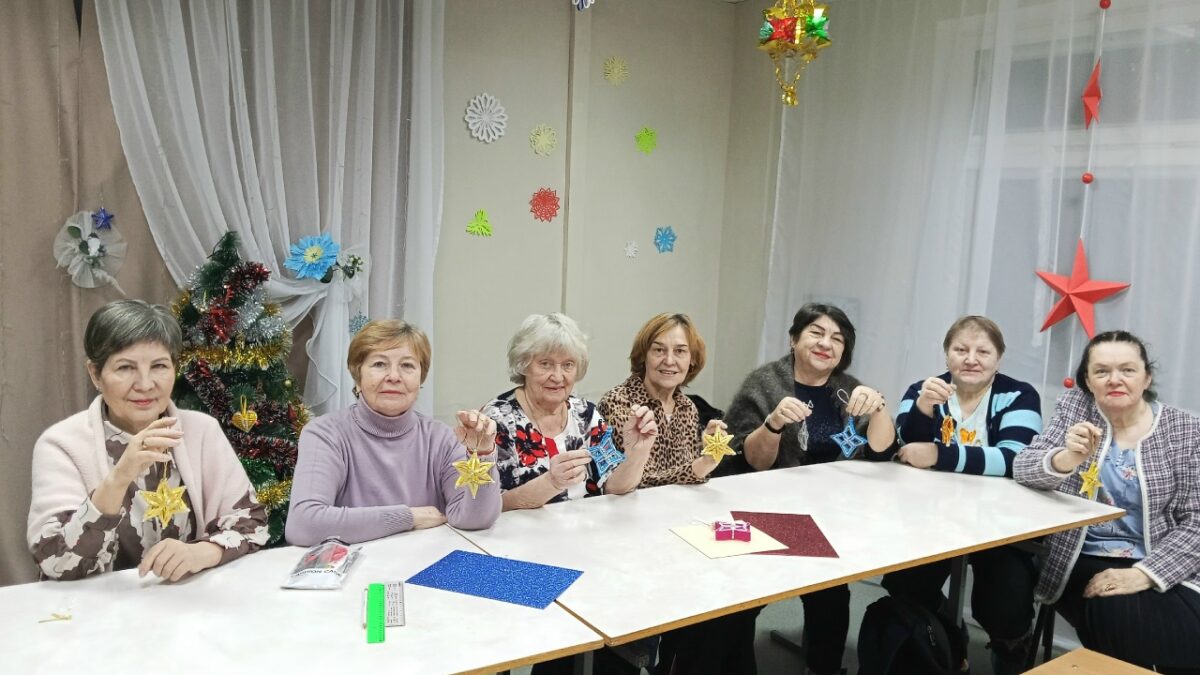 Мастер — класс «Бархатные снежинки»