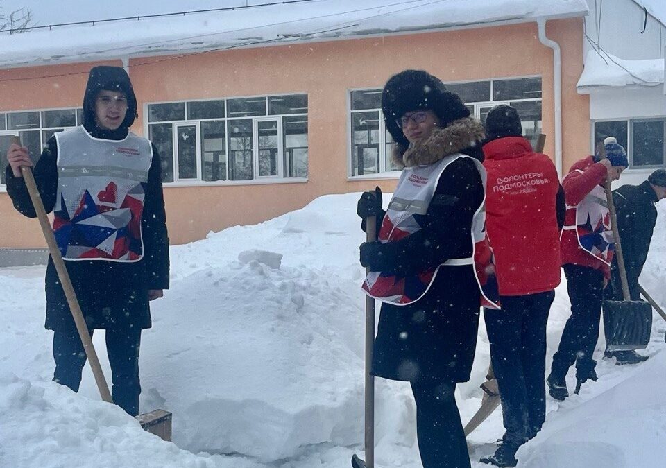 Волонтеры городского округа Ступино Московской области приняли участие в акции «Снежный…