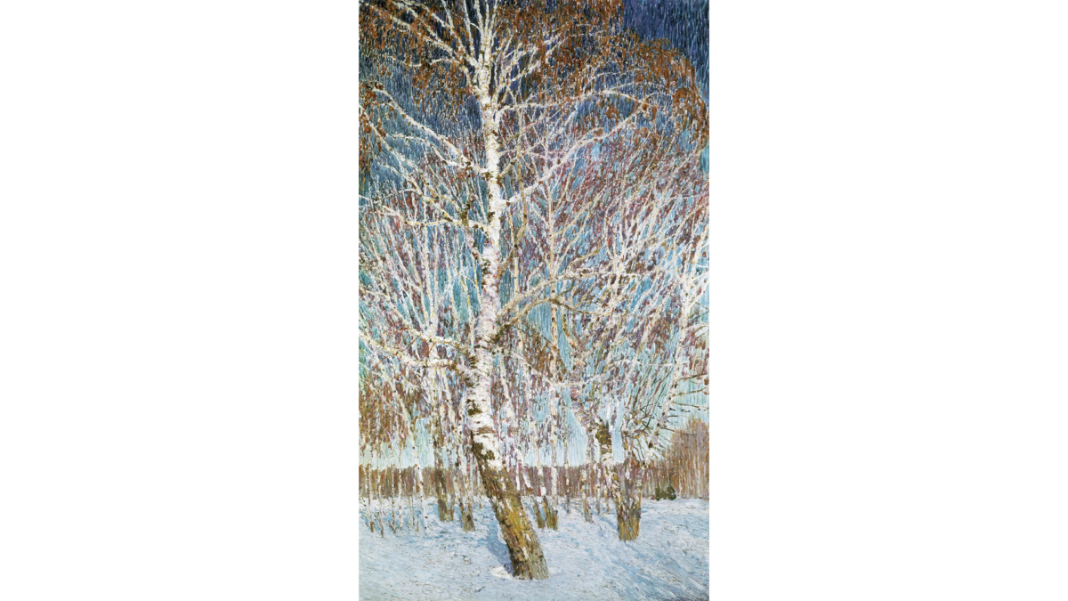 «Февральская лазурь»: описание и история создания картины