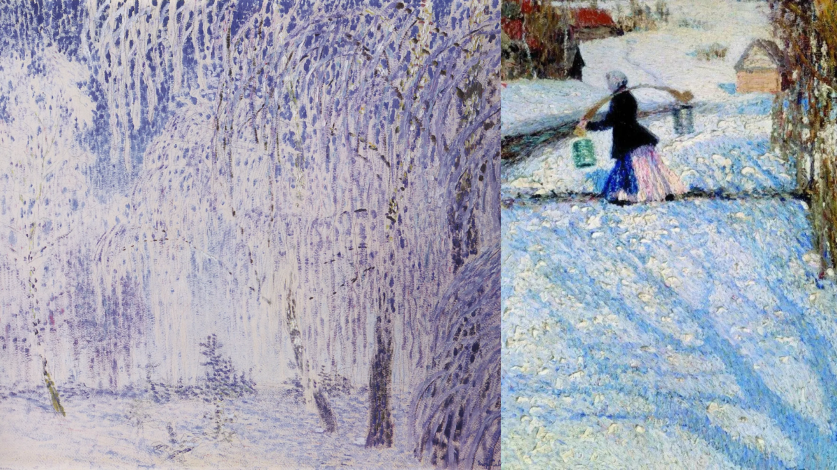 «Февральская лазурь»: описание и история создания картины