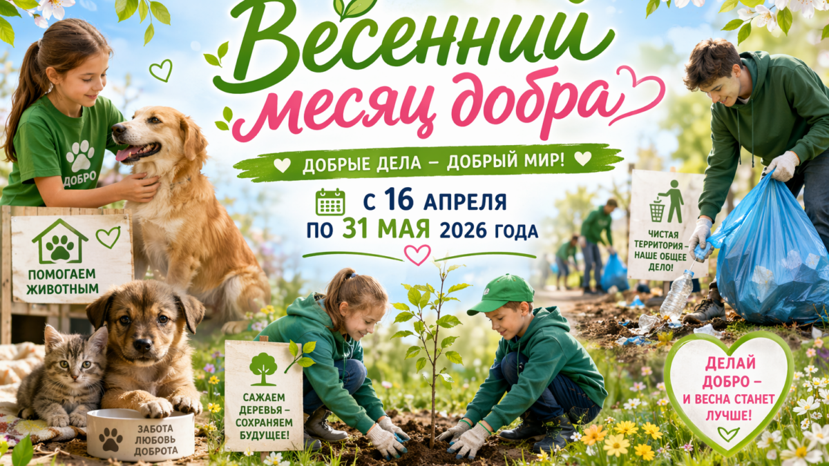 В Вологодском округе стартует «Весенний месяц добра»!