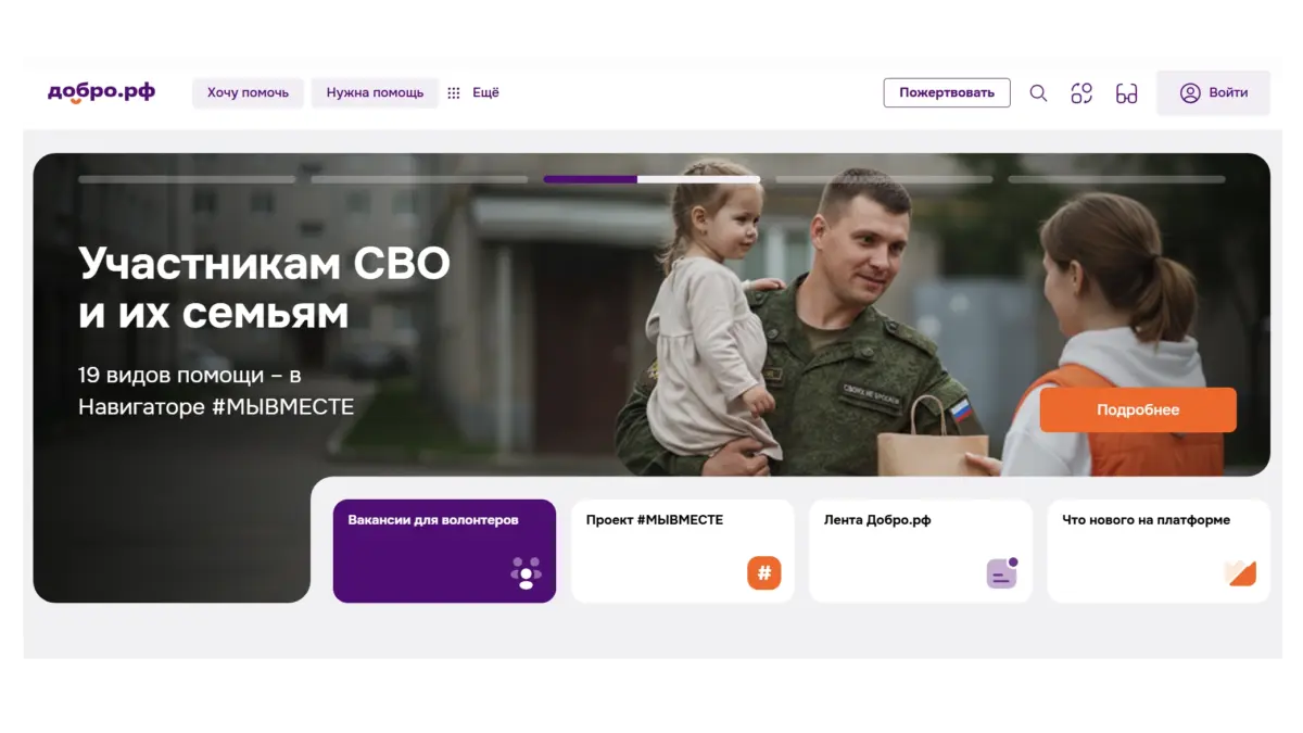 Включение Добро.рф в «белый список» сайтов сделает доступными без интернета проекты более 21 тыс.…