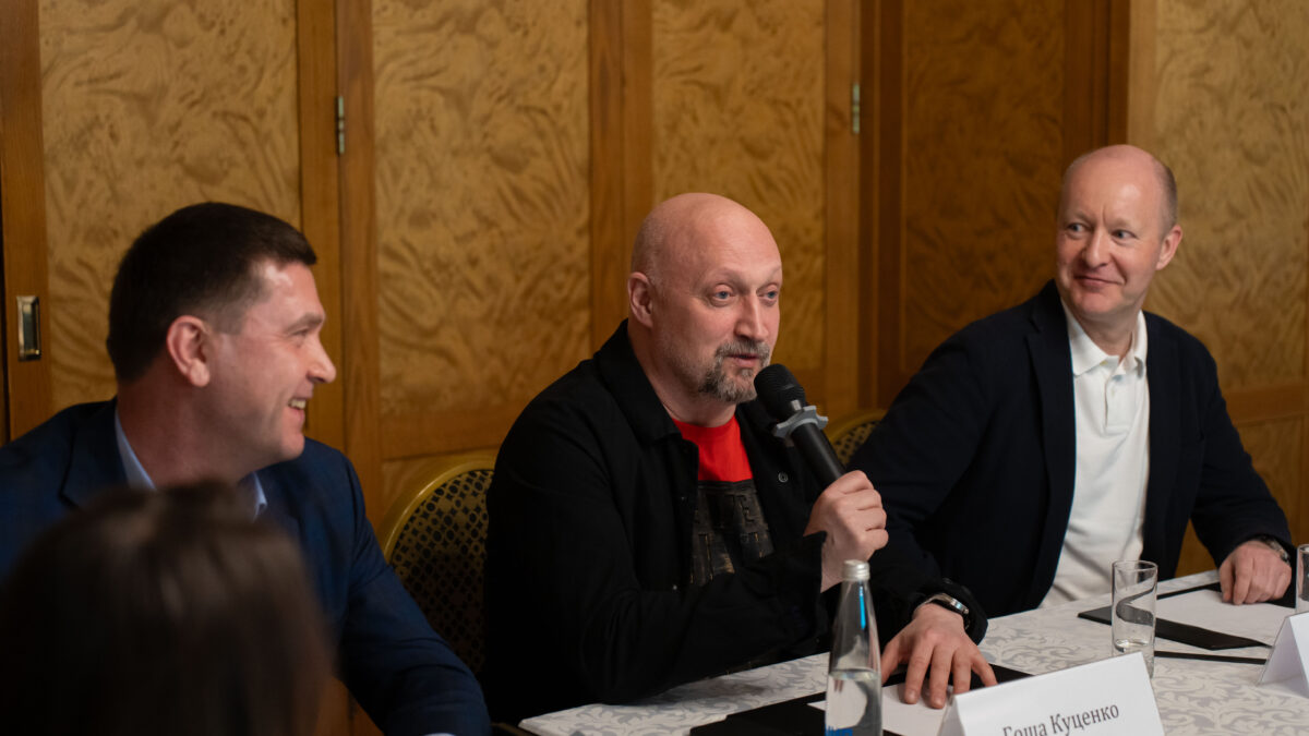 Актер Гоша Куценко, сенатор РФ Андрей Чернышев и предприниматель Андрей Новиков презентовали свою…