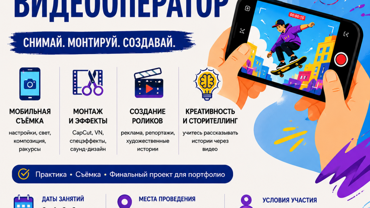 Бесплатный курс «Видеооператор» в Москве для начинающих!