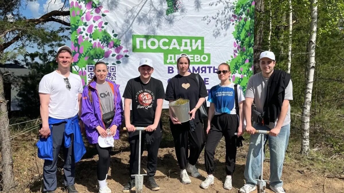 Сад памяти: добровольцы Свердловской области высадили деревья в память о героях!