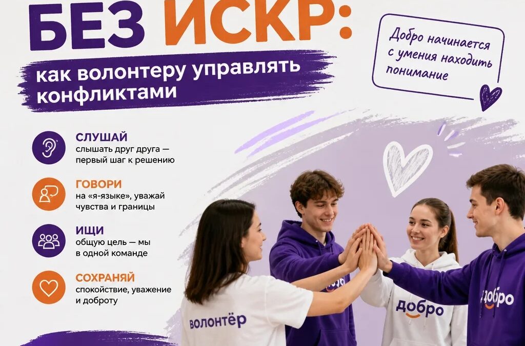 Мир без искр: как волонтеру управлять конфликтами