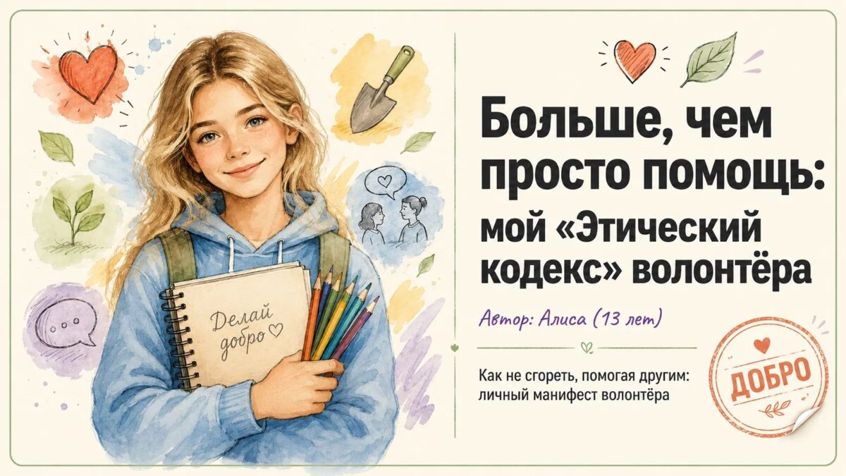 Больше, чем просто помощь: мой «Этический кодекс» волонтера