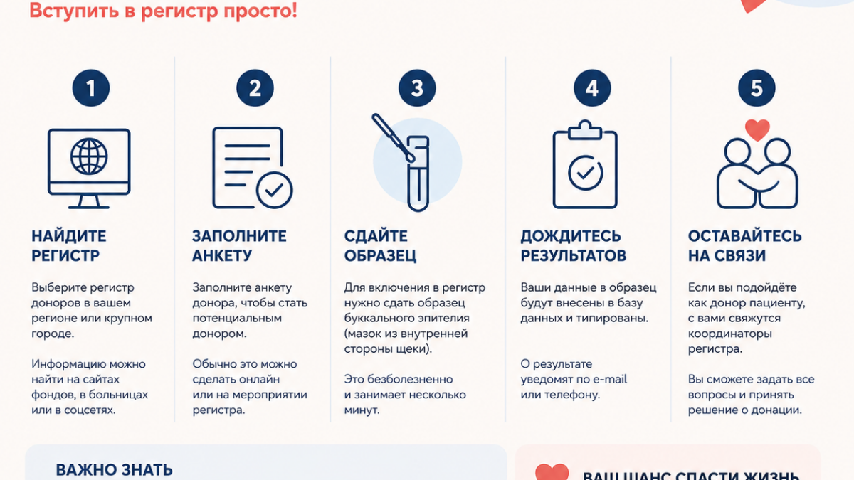 Спаси жизнь – вступив в регистр доноров костного мозга.