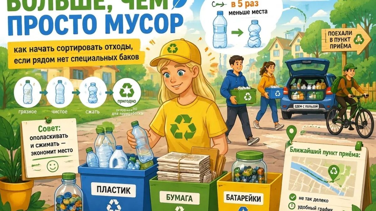 Больше, чем просто мусор: как начать сортировать отходы, если рядом нет специальных баков